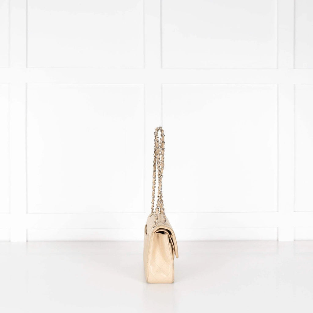 Chanel Small Beige Lambskin Vintage Classic Flap Bag 1997-1999