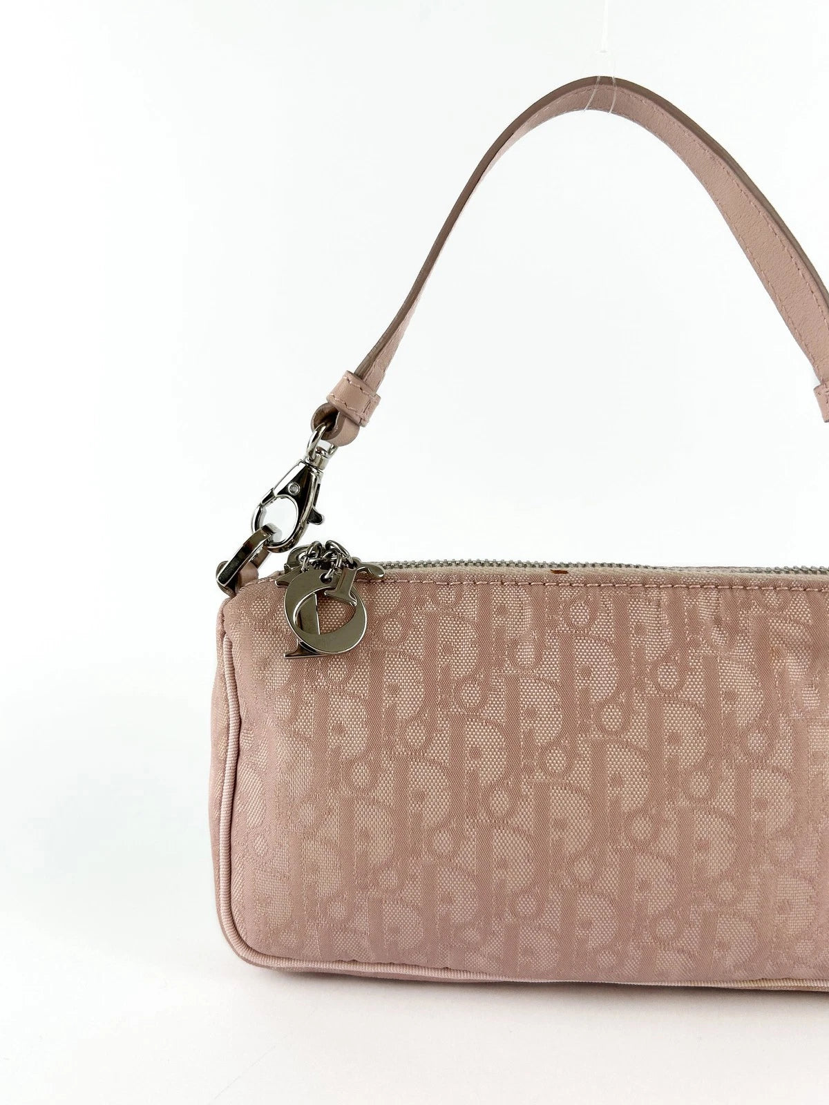 Vintage Christian Dior Girly Pink Monogram Mini Pochette Early 2000s