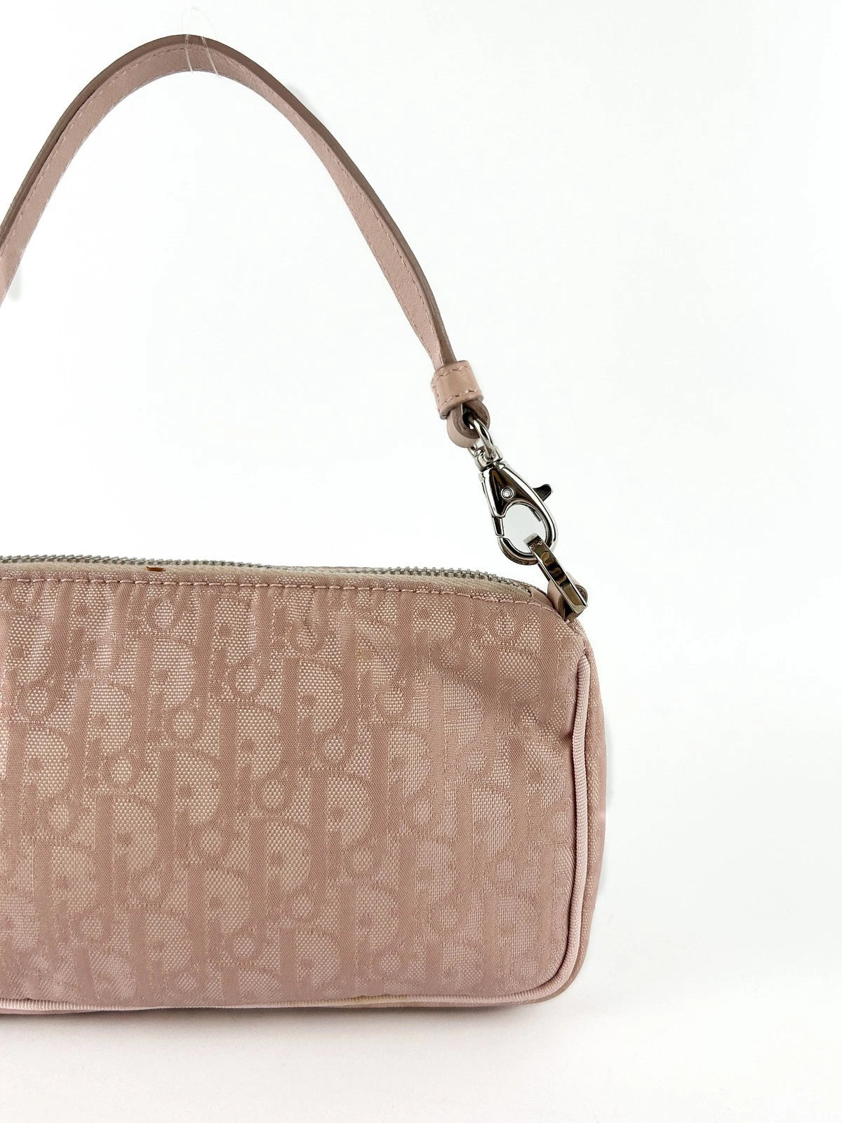 Vintage Christian Dior Girly Pink Monogram Mini Pochette Early 2000s