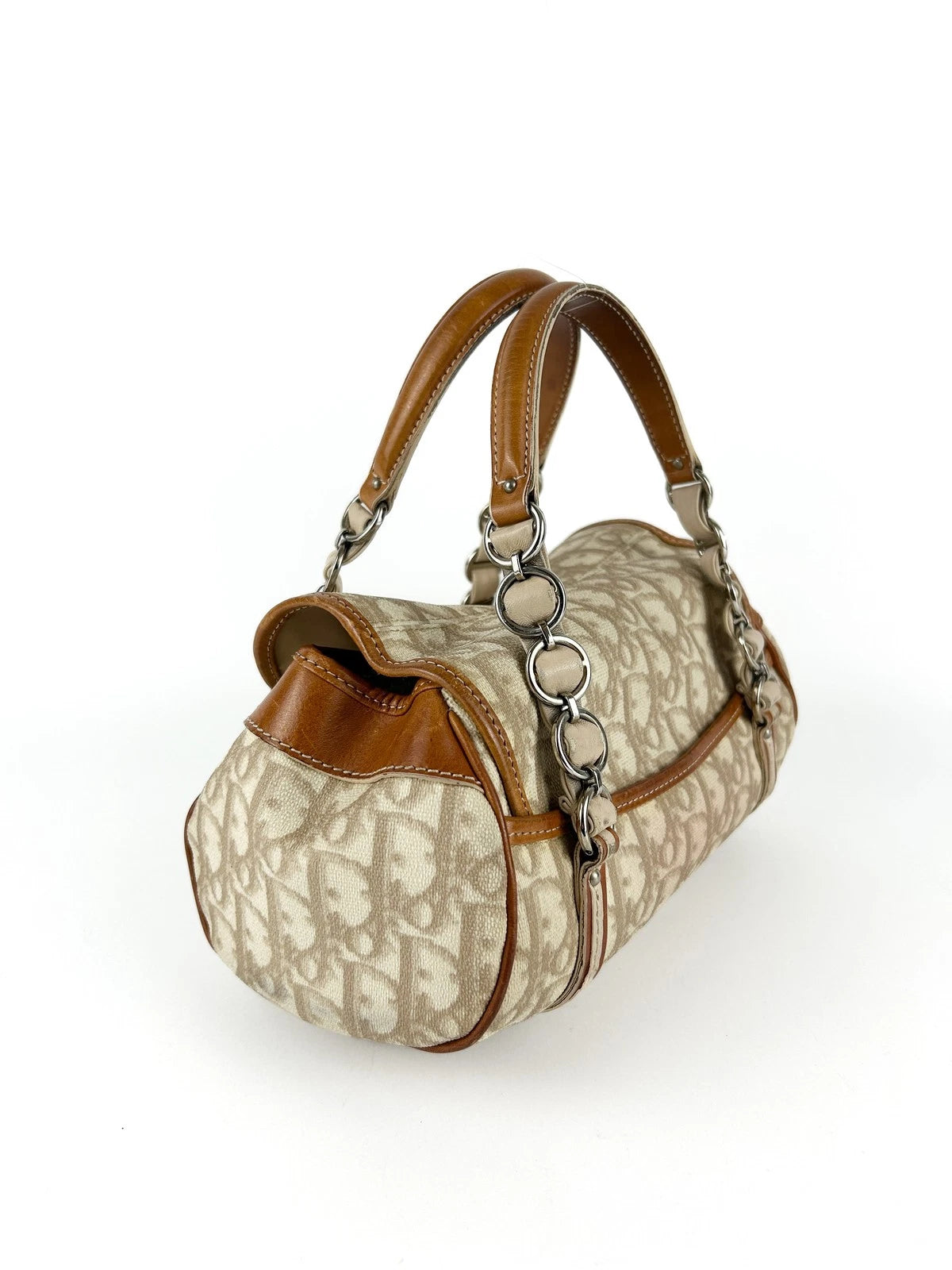 Vintage Christian Dior Trotter Heart Charm Mini Handbag Early 2000s