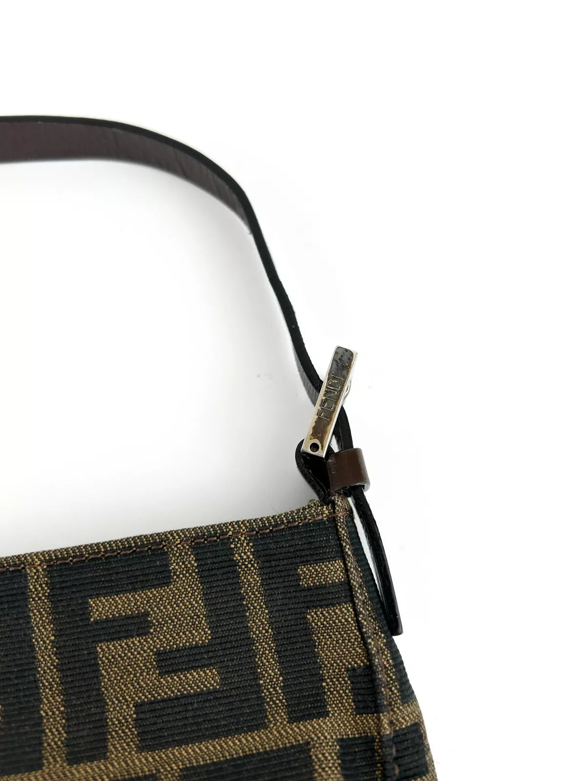 Vintage Fendi Zucca Monogram Baguette Shoulder Bag Early 2000s