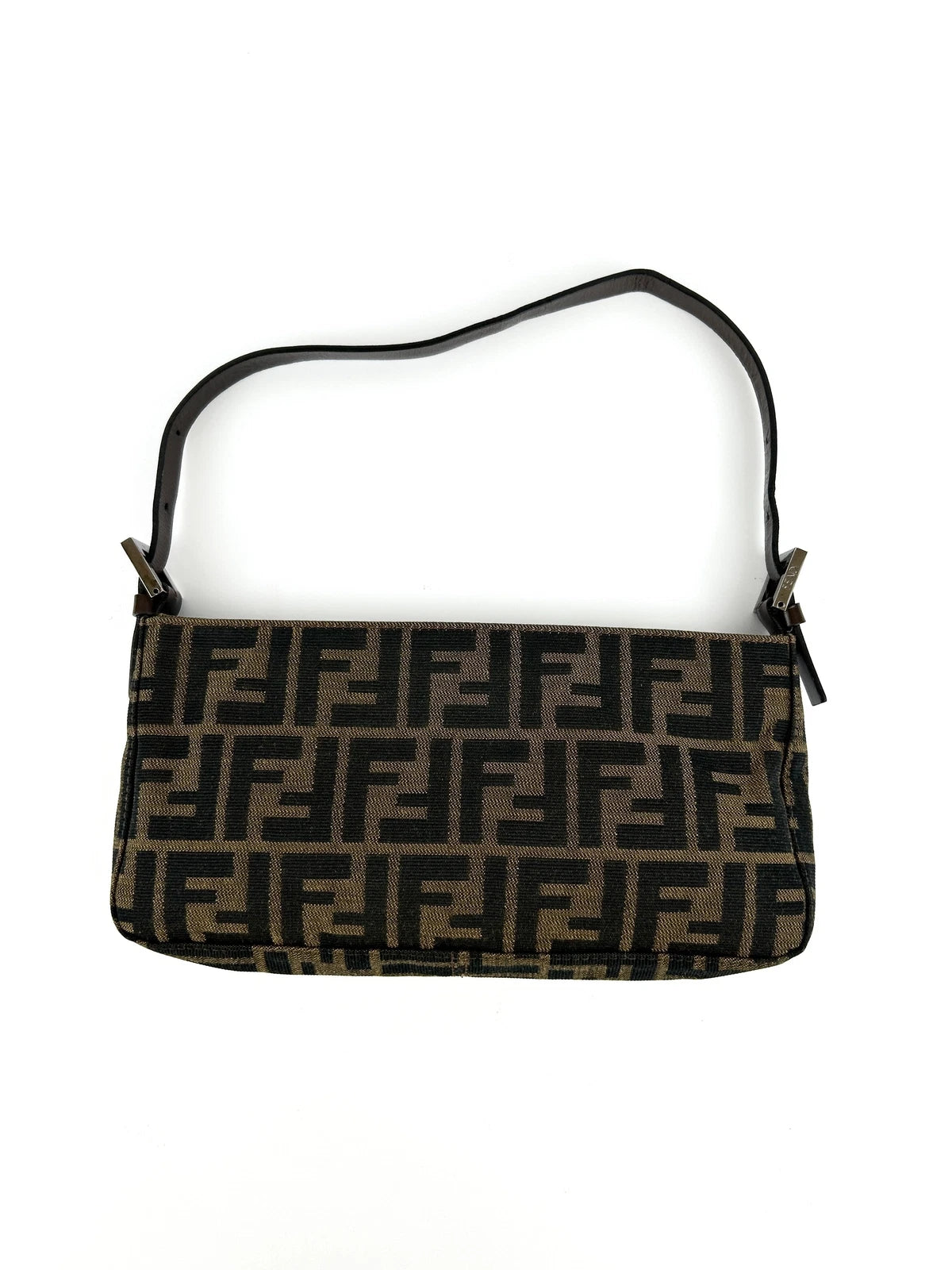 Vintage Fendi Zucca Monogram Baguette Shoulder Bag Early 2000s