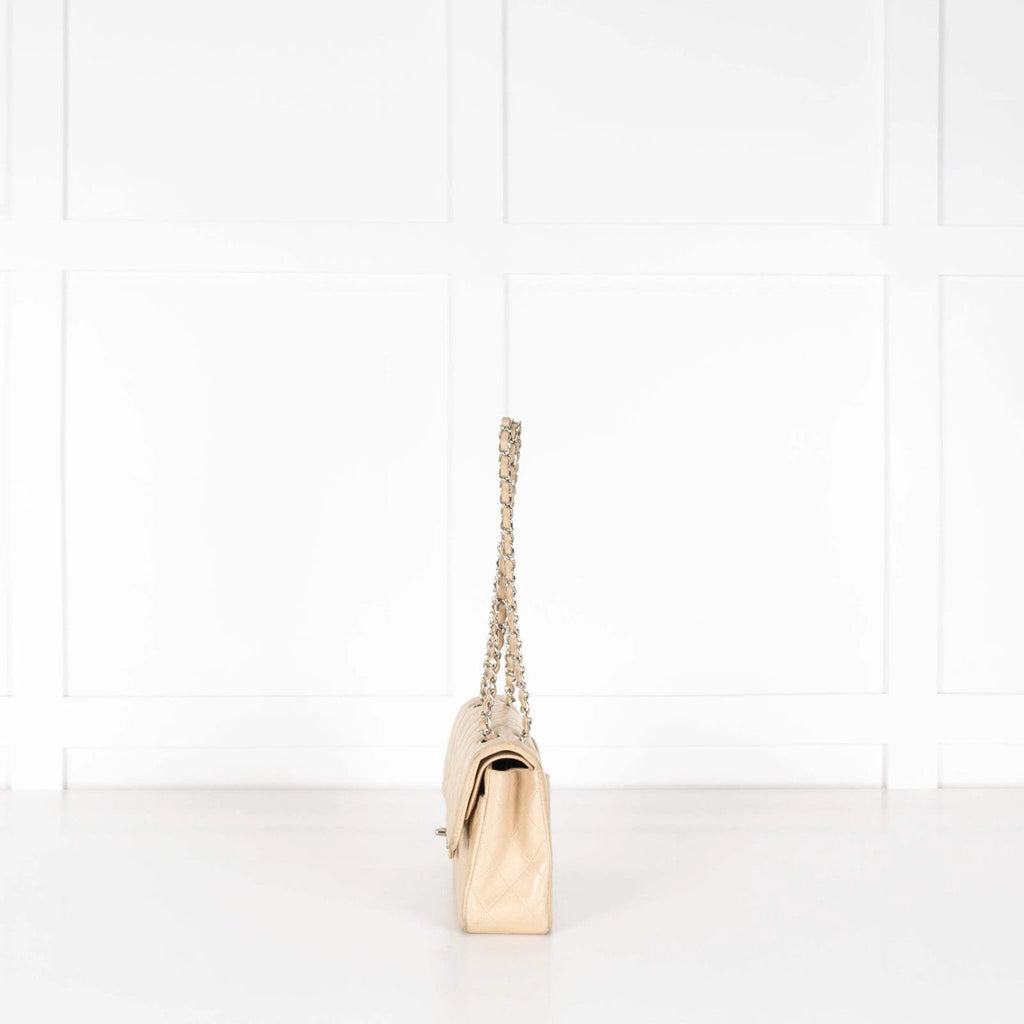 Chanel Small Beige Lambskin Vintage Classic Flap Bag 1997-1999