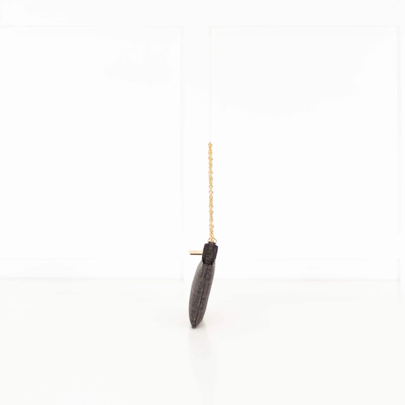 Fendi Zucchino Spalmati Chain Mini Flat Pochette Early 2000s