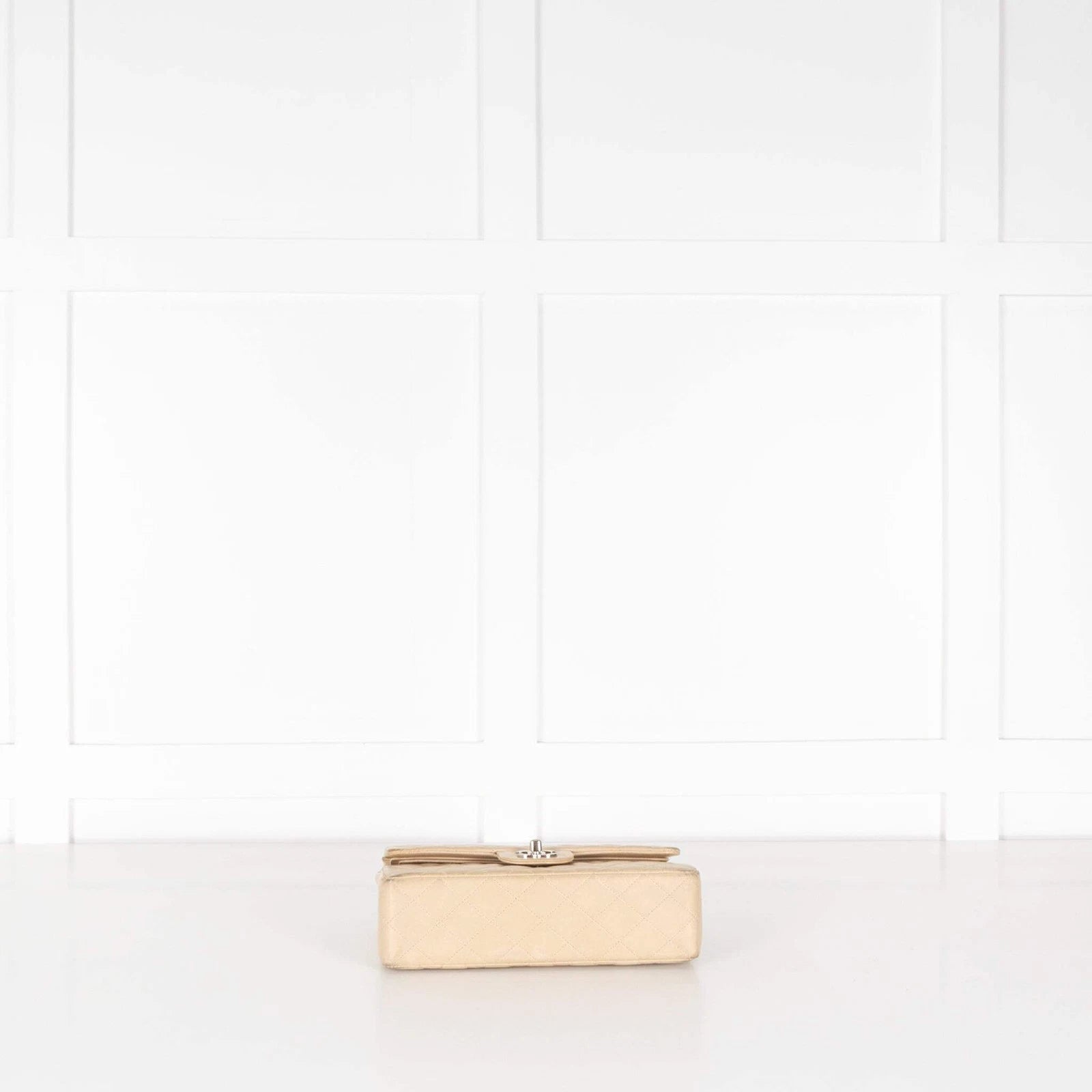 Chanel Small Beige Lambskin Vintage Classic Flap Bag 1997-1999