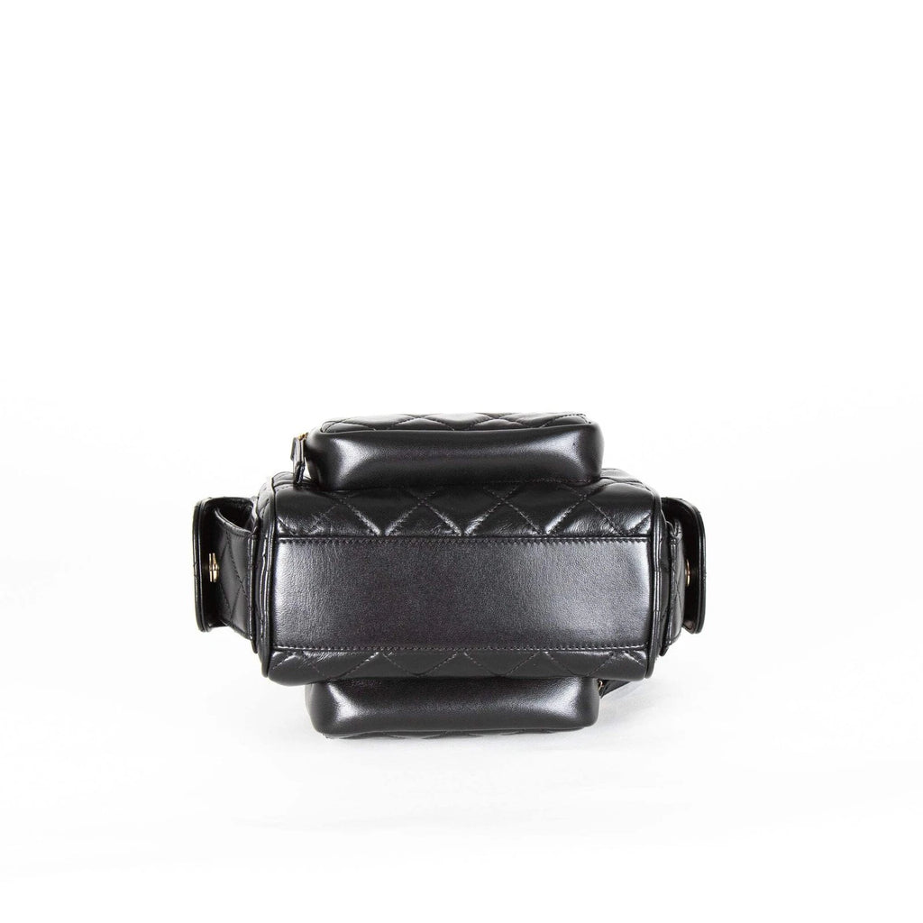Chanel Black Quilted Small Multi Pocket Camera Bag 2024