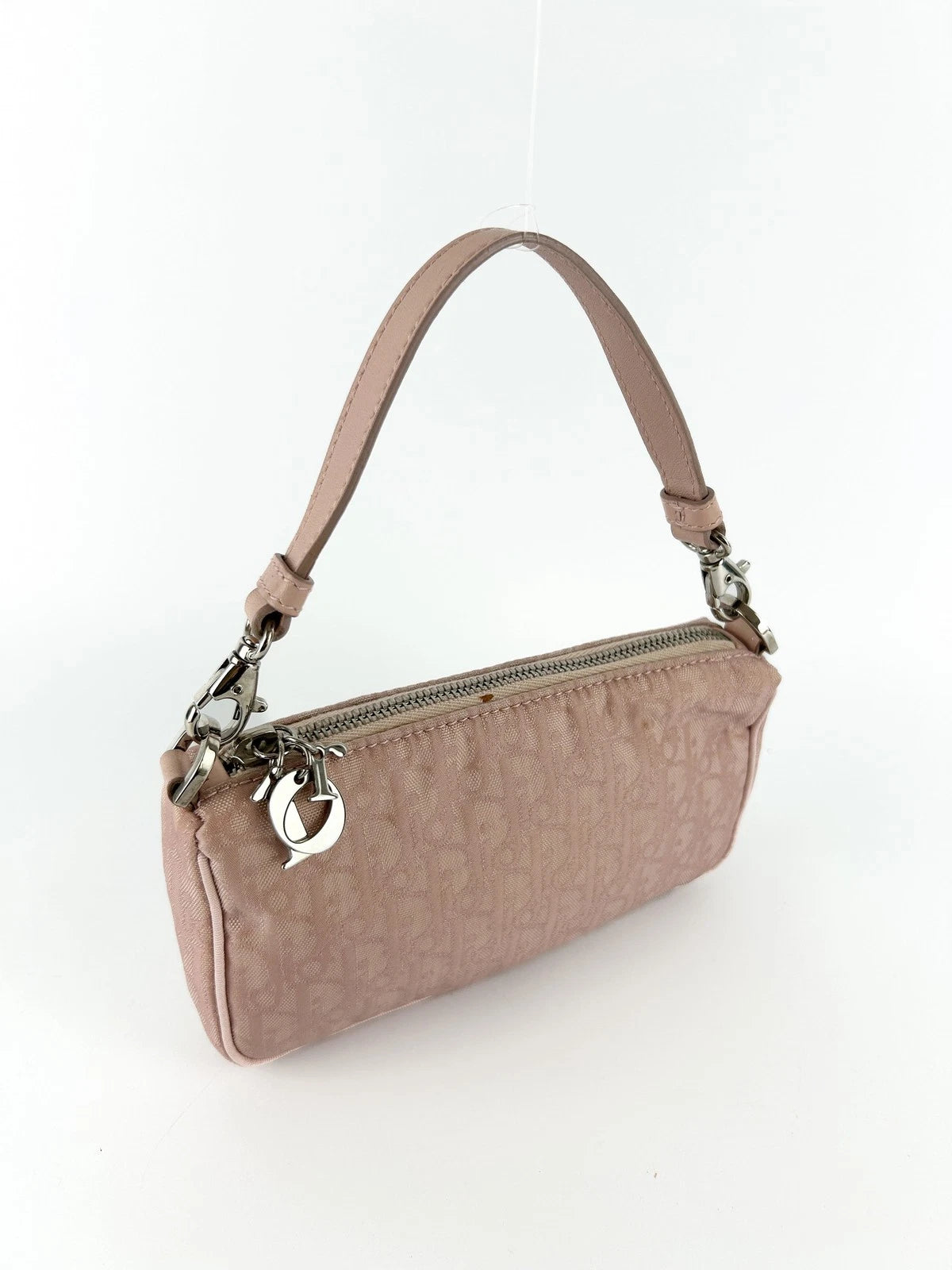 Vintage Christian Dior Girly Pink Monogram Mini Pochette Early 2000s