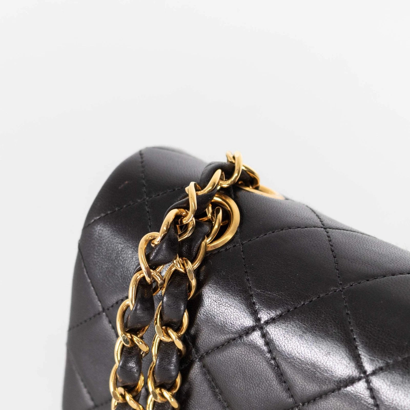 Chanel Small Black Lambskin Vintage Classic Flap Bag 1996-1997