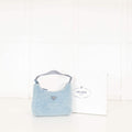 Prada Re-Edition 2000 Blue Shearling Shoulder Bag